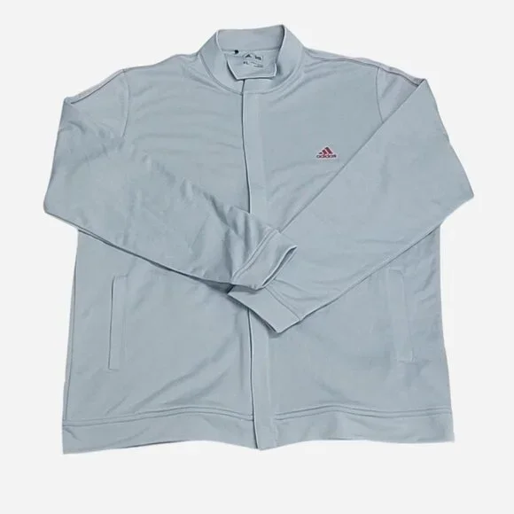 Adidas men’s size XL gray with red accent zip up golf jacket - Picture 1 of 5